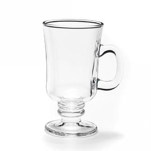 Kit 6 Canecas Cappuccino Royal Xícara De Vidro 230ml Para Café Chocolate E Drinks A Qualquer Hora