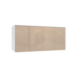 Armário Aéreo 4 Pts Kappesberg Adapt Branco-macadâmia 155cm