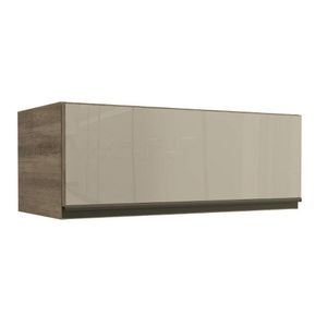 Armário Aéreo Para Cozinha Maxxi G770 1 Porta Com Vidro 80cm Nogal - Kappesberg