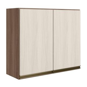 Armario Aereo 2 Portas Mdf 80 Cm Kali 12211 Carvalho Toq Bianco Toq Nicioli Carvalho