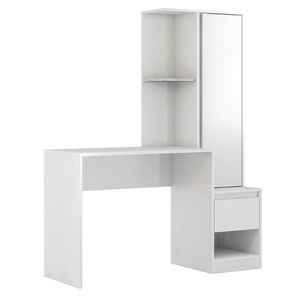 Escrivaninha Office Morada Com Armário 1 Porta E 1 Gaveta Branco Demóbile Branco
