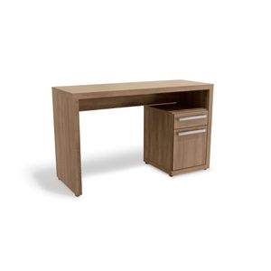 Mesa Computador Escrivaninha S970 Com 1 Porta E 1 Gaveta Nogal Kappesberg