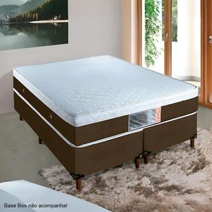 Colchão Casal Stylle Unico Molas Ensacadas 1,88x1,38x0,28 Branco E Marrom