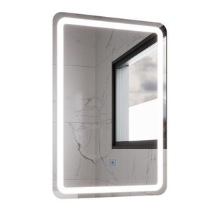 Espelho Retangular Com Led 60x40cm Touch Bivolt Moderno Led Frio Led Frio