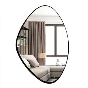 Espelho Orgânico Vertical 64x44cm Com Moldura Cor Preto