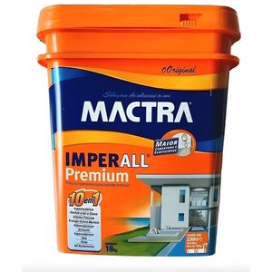 Tinta Emborrachada Mactra Imperall Premium 10 em 1 Branco 18Kg