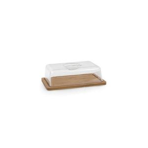 Porta Frios Bambu Com Tampa Acrílico 24 Cm