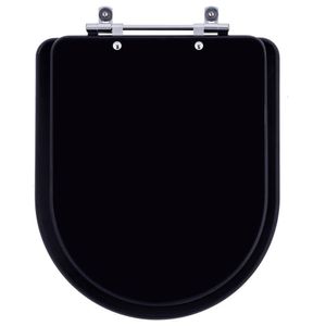 Tampa De Vaso Sanitário Carrara ébano (preto) Fosco Para Bacia Deca