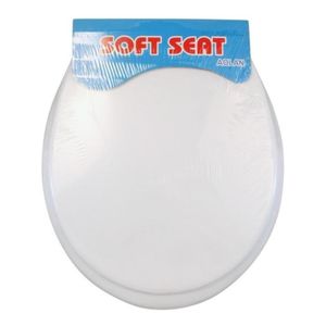 Assento Sanitario Tampa Vaso Almofadado Super Macio Universal Todos Os Modelos De Privada Banheiro Lavabo Cor:branco