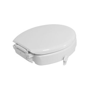 Assento Sanitário Elevado Astra Tae7t-k Com Tampa E Trava 11cm Almofadado Branco