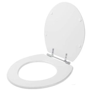 Tampa De Vaso Sanitario Poliester Leiria Branco Para Bacia Luzarte