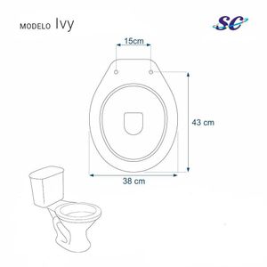 Tampa De Vaso Almofadada Ivy Branco Para Bacia Santa Clara