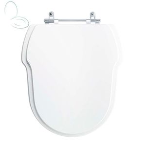 Tampa Vaso Sanitário Madeira Laqueada Hampton Branco Para Bacia Incepa