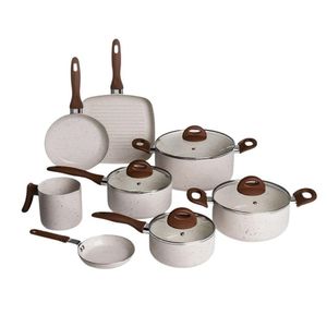Jogo De Panelas 8 Peças Vanilla Em Alumínio E Revestimento Cerâmico Ceramic Life Smart Plus Brinox