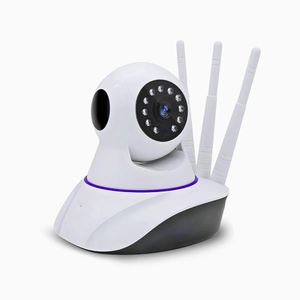 Câmera Ip Sem Fio 360° 3 Antenas Hd Wifi Visão Noturna Alarm