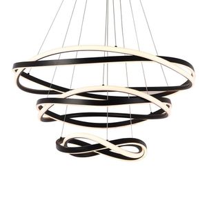 Lustre Pendente Nordecor Euni Odi 2879 Preto Led Bivolt