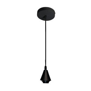 Lustre Pendente Taschibra Badih P Canelado E27 Transparente Bivolt Preto