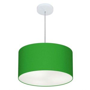 Lustre Pendente Cilíndrico Md-4099 40x25 Bivolt Verde Folha