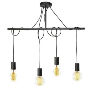 Lustre Pendente Taschibra Tears Linear Preto E27 Bivolt