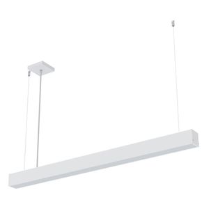 Lustre Pendente Taschibra Vetor Linear Led 35w Bivolt Branco 6500k Luz Fria