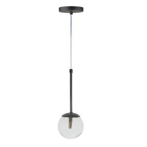 Pendente Globo Esfera De Vidro 12cm - Preto - Vidro Cristal