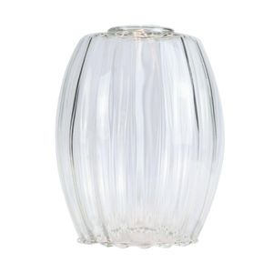 Vidro De Reposição Taschibra Pendente Lustre Badih Pp Canelado Transparente