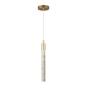 Lustre Pendente Taschibra Zaira Led Bivolt Dourado 3000k Luz Amarela 15051003