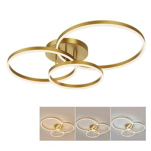 Luminaria Aneis 3 Em 1 Led Infinito Perfil Lustre Arco Orbital Moderno