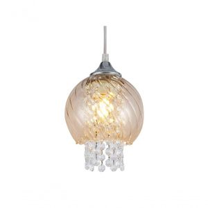 Lustre Pendente Cristal Diana Elisabeth âmbar E27 Bivolt Taschibra