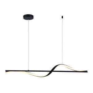 Lustre Pendente Taschibra Coaster Led Bivolt Preto 3000k Luz Amarela 15051053
