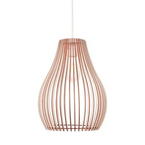 Luminária Teto Tipo Pendente Antares Mdf Completa - Cor:mdf Cru