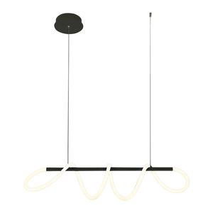 Lustre Pendente Taschibra Zurique Led Bivolt Preto 3000k Luz Amarela 15051076