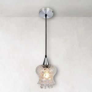 Lustre Pendente Taschibra Cristal Aisha Boreal E27 Transparente Bivolt Prata