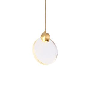 Lustre Pendente Nordecor Zoe 2412 Dourado Led Bivolt