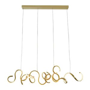 Lustre Pendente Taschibra Toronto Led Bivolt Dourado 3000k Luz Amarela 15051086