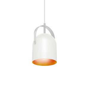 Lustre Pendente Taschibra Bell E27 Bivolt Branco / Cobre 02110278-34