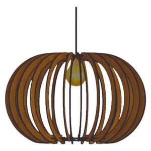 Luminária Teto Tipo Pendente Deusa Mdf Completa - Cor:mdf Marrom