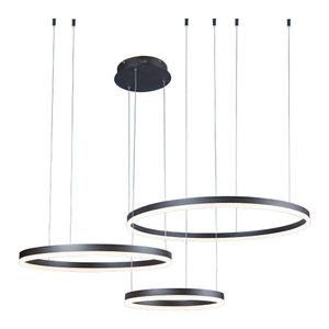 Lustre Pendente Sindora Qd05349 Preto Led Bivolt