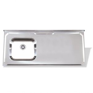Pia De Inox 1,00 X 0,53 Lisa Deslocada Para Esquerda