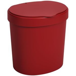 Lixeira Basic Coza 10906/0465 Com Tampa 2,5L Vermelho Bold