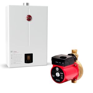 Kit Bomba Pressurizadora 120w 220v + Aquecedor 22l Glp Rheem