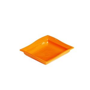 Molheira Shoyu Quadrada 60ml Laranja Em Polipropileno Linha Tropical Vem