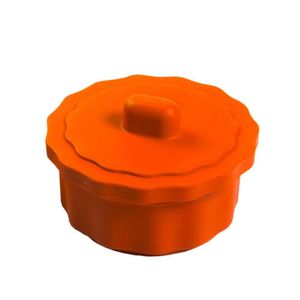 Pote Gourmet Bliss Com Tampa 150ml Laranja Em Silicone
