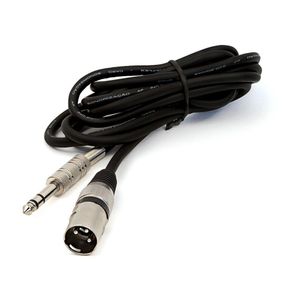 Cabo P10 Para Xlr Macho Preto Estereo - 50 Metros