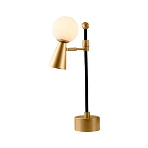 Abajur Nordecor Teas G9 - Gu10 Bivolt Dourado Fosco - Preto