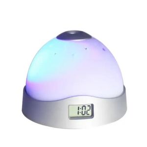 Relogio Projetor Luminaria Ceu Estrelado Despertador Infantil Abajur Luz Noturna Astronauta Galaxia Led