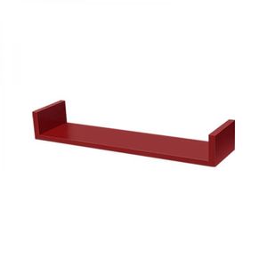 Prateleira U 60 X 25cm Vermelha Suporte Invisível