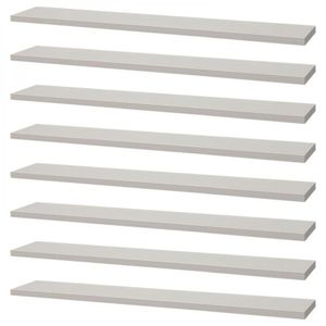 Kit 8 Prateleiras 50 X 20cm Branca Suporte Invisível