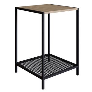 Mesa Lateral 1 Prateleira Estilo Industrial York Hanover-preto - Artesano