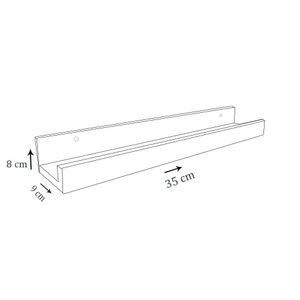 Prateleira Esmalteria Simples 35 Cm Branco Em Mdf